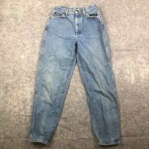 Vintage Lee Jeans Womens 9 Medium Blue High Waist 80s 90s USA Made Mom Denim
